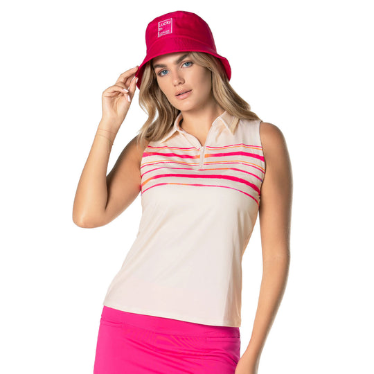 Lucky In Love Shock N Awe Sleeveless Womens Golf Polo