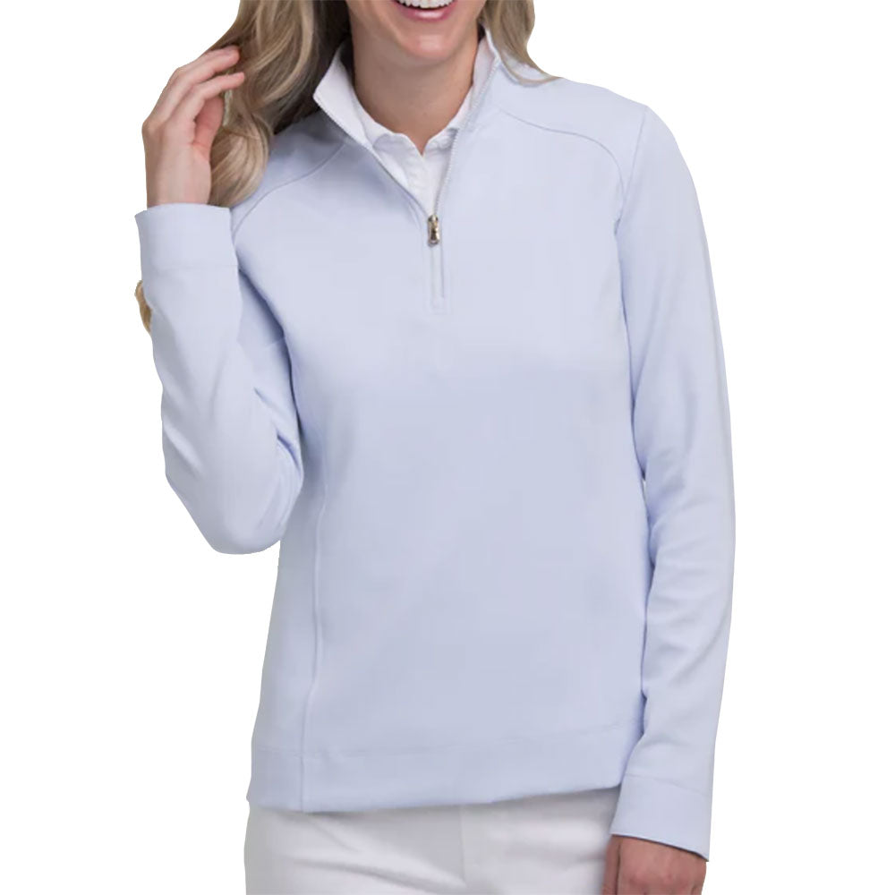 Fairway & Greene Wells Womens Golf Quarter-Zip - Dream/White/L