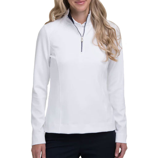 Fairway & Greene Wells Womens Golf Quarter-Zip - Eclipse/White/XL