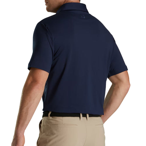FootJoy Solid Lisle TF Navy Mens Golf Polo - 2