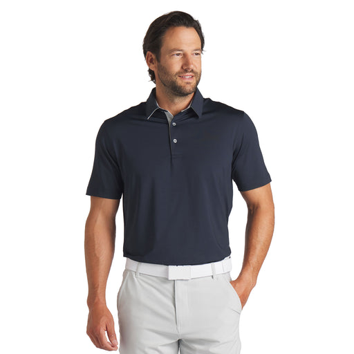 Puma Golf MATTR Brigade Mens Golf Polo - Deep Nvy/Ash Gy/XL