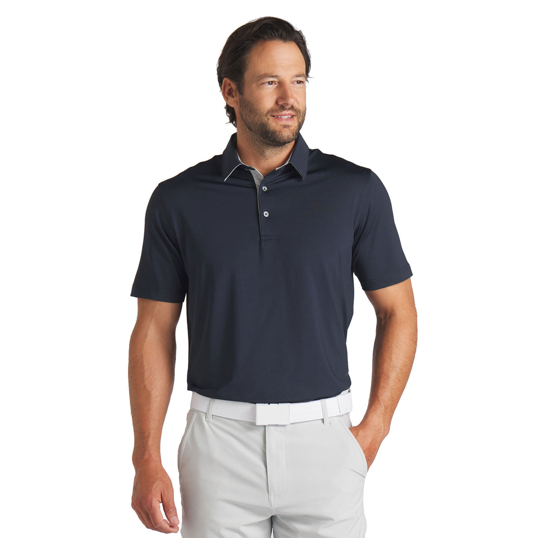 Puma Golf MATTR Brigade Mens Golf Polo - Deep Nvy/Ash Gy/XL