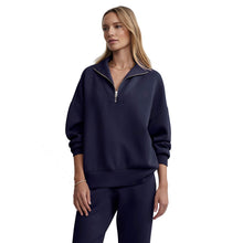 Load image into Gallery viewer, Varley Hawley Half-Zip Womens Sweater - Blue Nights/L
 - 2