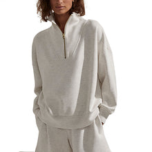 Load image into Gallery viewer, Varley Hawley Half-Zip Womens Sweater - Ivory Marl/L
 - 5