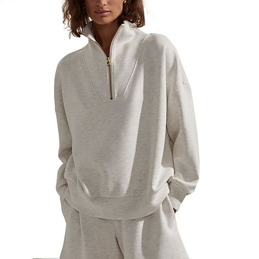 Varley Hawley Half-Zip Womens Sweater - Ivory Marl/L