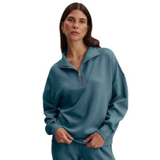 Varley Hawley Half-Zip Womens Sweater - Mallard Blue/L