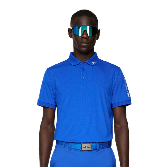 J. Lindeberg Tour Tech Regular Fit Club Blue Mens Golf Polo