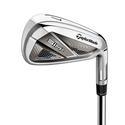 TaylorMade SIM2 Max Left Hand Mens Steel Irons - 5-PW AW/Steel/Stiff