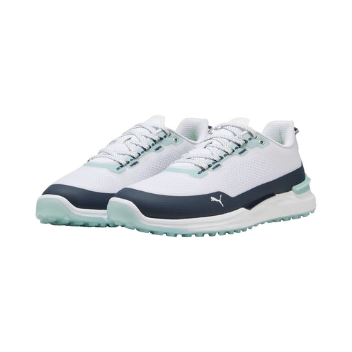 Puma Ignite Elevate X Spikeless Mens Golf Shoes - White/Navy/Mint/D Medium/14.0