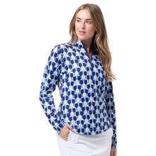 Load image into Gallery viewer, SanSoleil Solcool Print Mock Womens Golf PO
 - 17