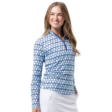 Load image into Gallery viewer, SanSoleil Solcool Print Mock Womens Golf PO
 - 6