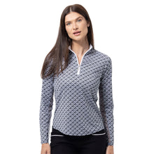 Load image into Gallery viewer, SanSoleil Solcool Print Mock Womens Golf PO - Shelltee Black/L
 - 8