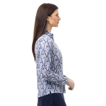 Load image into Gallery viewer, SanSoleil Solcool Print Mock Womens Golf PO
 - 22