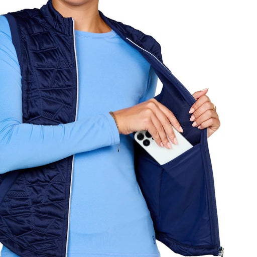 Sofibella UV Staples Quilt Womens Golf Vest