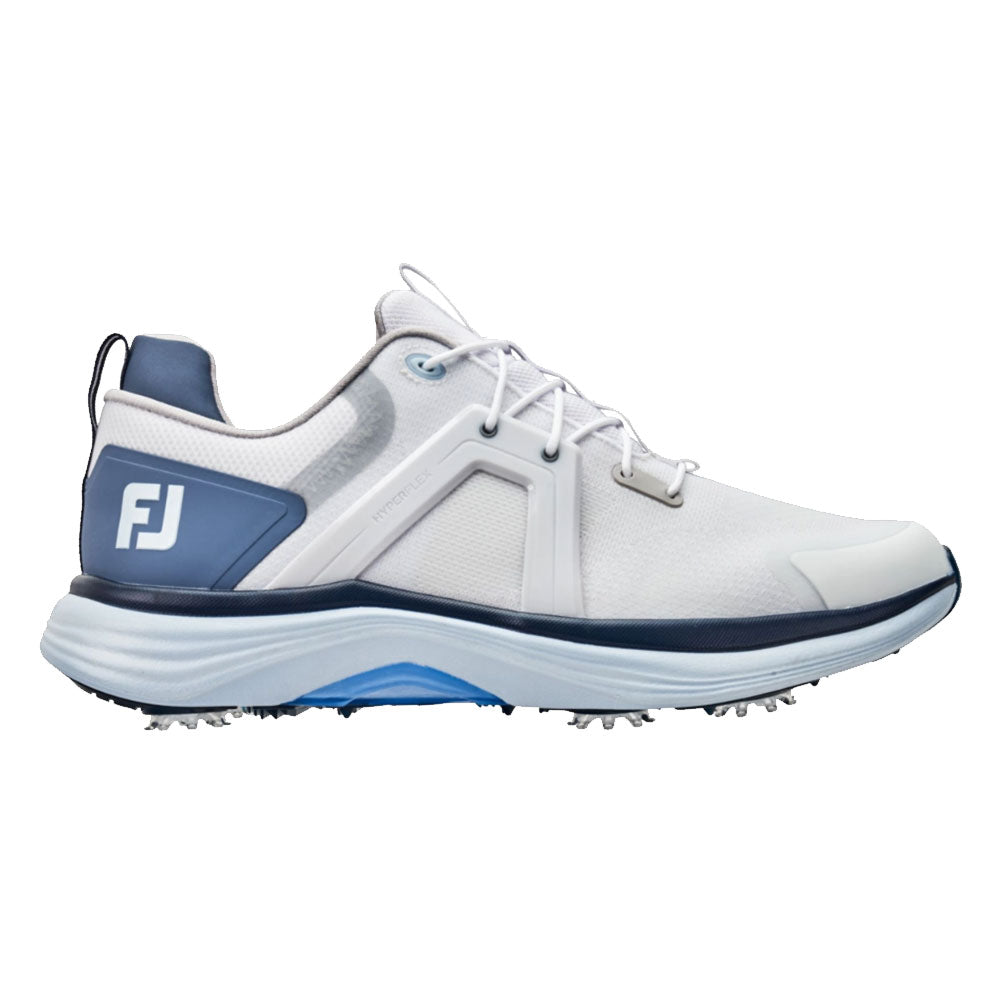 FootJoy HyperFlex Mens Golf Shoes 2025 - White/Blue/2E WIDE/10.5