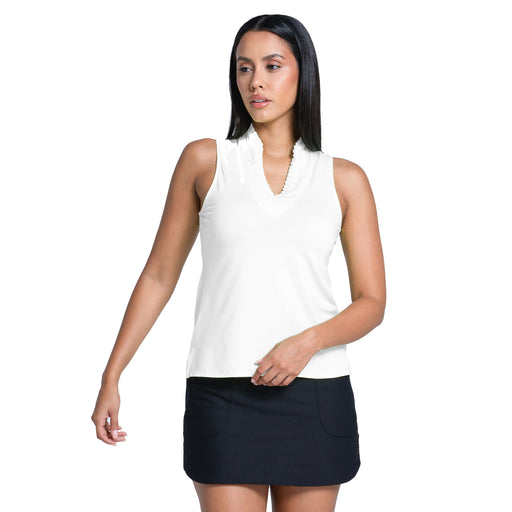 Lucky In Love Pltd Placke Sleeveless Womens Golf P - White/XL