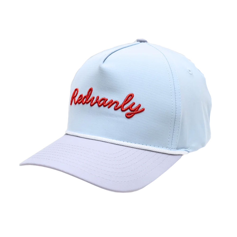 Redvanly Script 5-Panel Mens Hat - Sky Blue/One Size