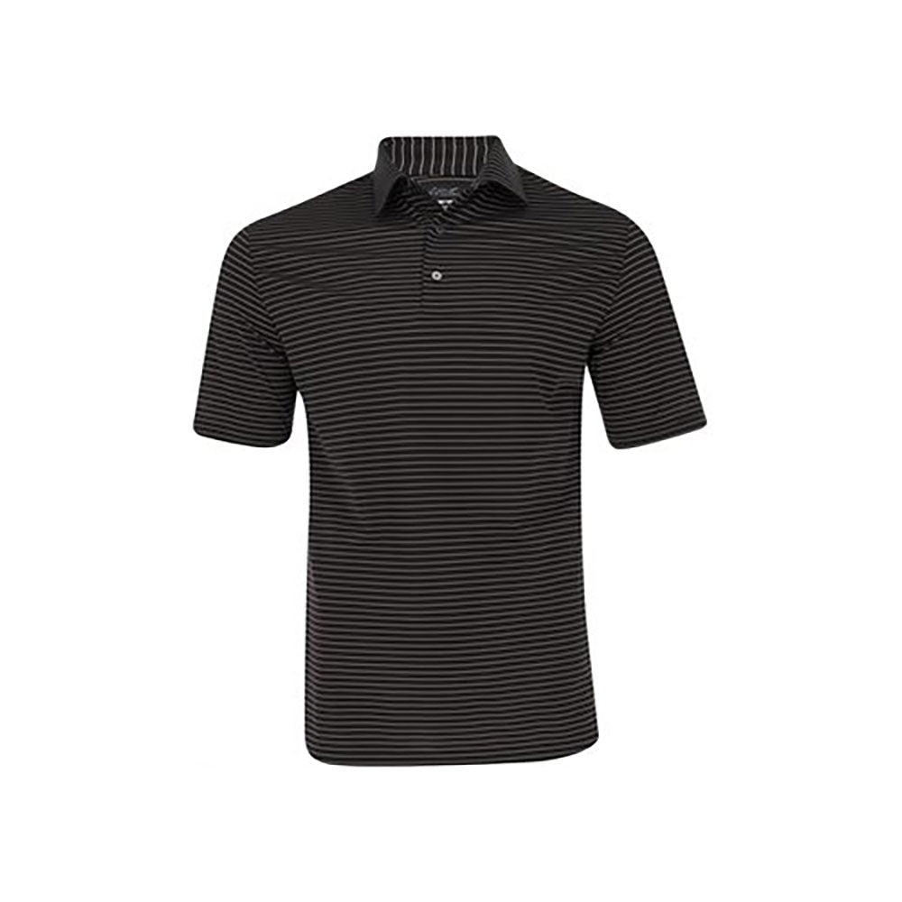 Greg Norman Freedom Micro Piq Feed Mens Golf Polo - Black/L