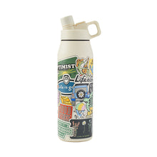 Load image into Gallery viewer, Life Is Good 32 oz Layered Sticker Water Bottle - Sandstone White
 - 1