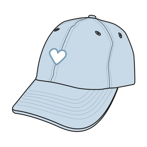 Life is Good Heart Unisex Chill Cap - Glacier Blue/One Size