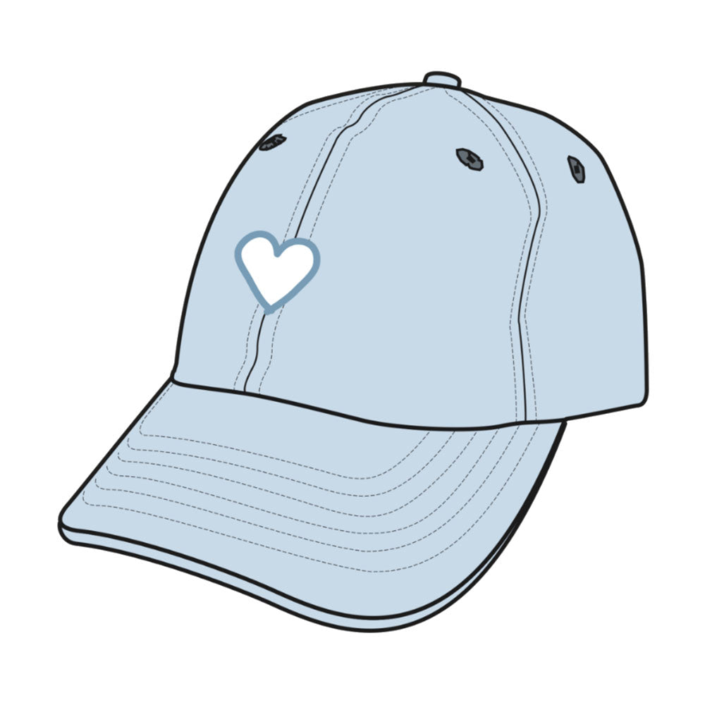 Life is Good Heart Unisex Chill Cap - Glacier Blue/One Size