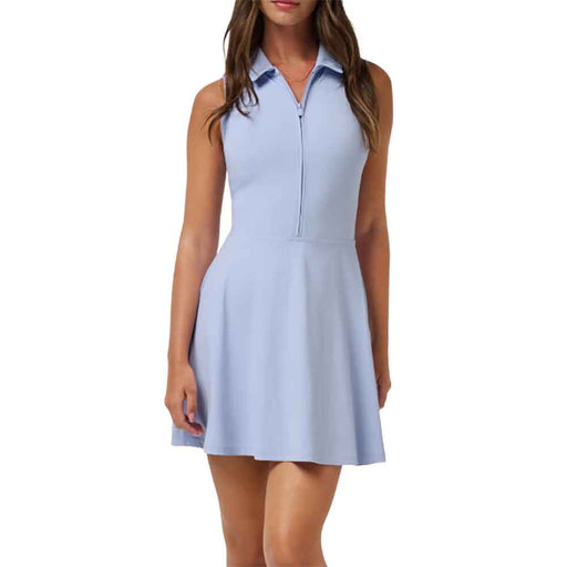 TravisMathew Moveknit SL Womens Zip Dress - Soft Blue/L