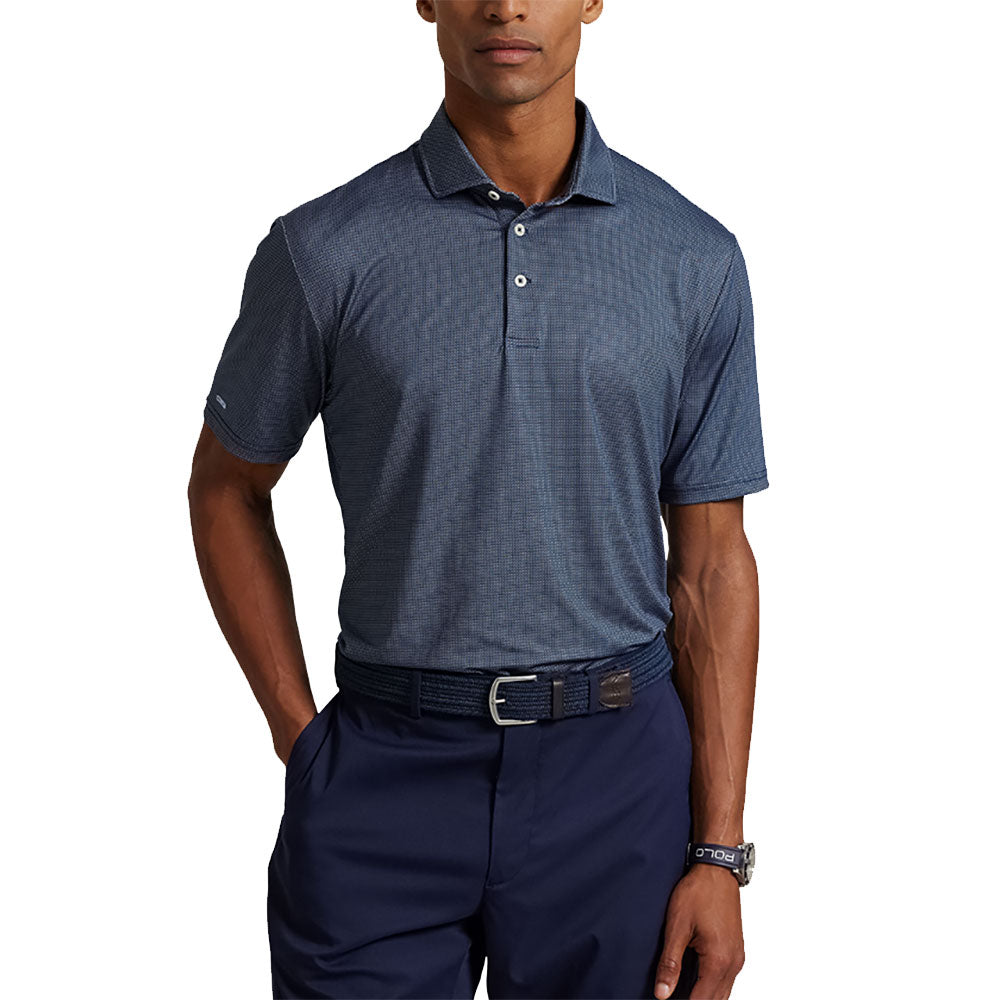 RLX Golf SS Ltwt Airflow Micro Cube Mens Golf Polo - Refined Navy/XXL