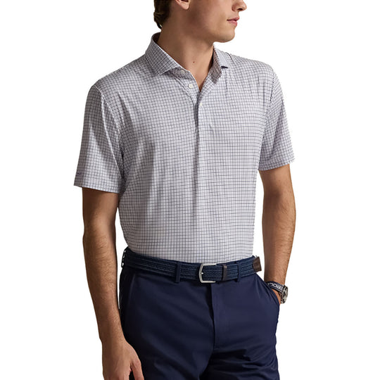 RLX Golf Shortsleeve Lightweight Airflow Tattersall Print Mens Golf Polo