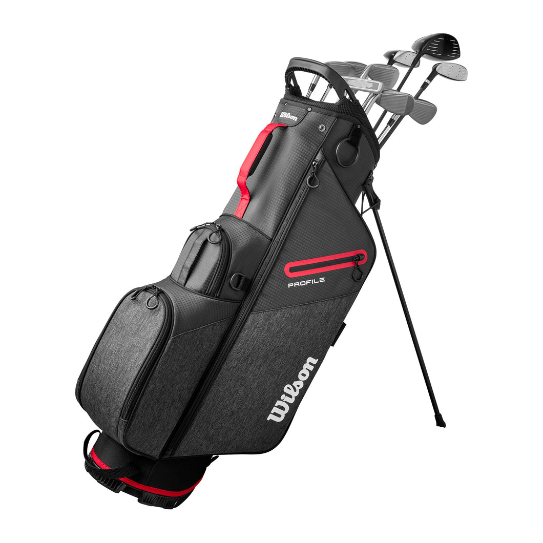 Wilson Profile 11 Mens RH Golf Stand Complete Set - Standard/Regular/Red/Grey/Black