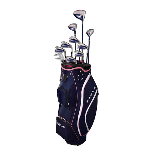Wilson Profile 11 Piece Womens Left Hand Complete Golf Set with Cart Bag
