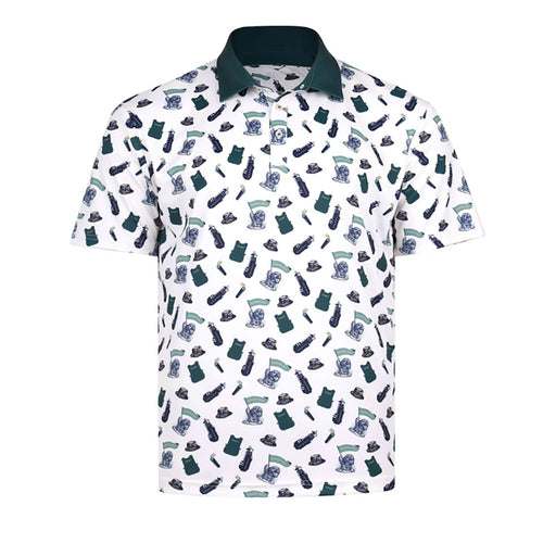 Swannies Carl Mens Golf Polo - Vintage White/XXL