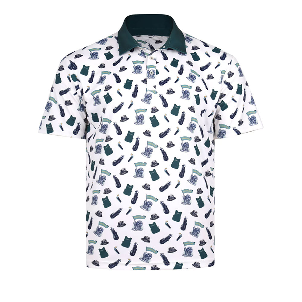 Swannies Carl Mens Golf Polo - Vintage White/XXL