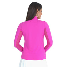 Load image into Gallery viewer, Ibkul Essential Solid Mock LS Womens Golf QZ
 - 5