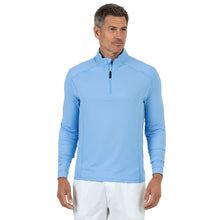 Load image into Gallery viewer, Ibkul Essential Solid Mock LS Mens Golf QZ - Peri/XL
 - 1