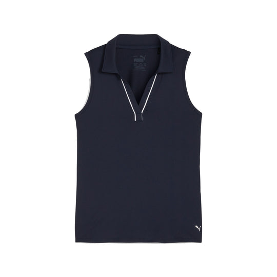 Puma Cloudspun Piped Sleeveless Girls Golf Polo