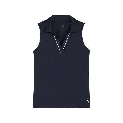 Puma Cloudspun Piped Sleeveless Girls Golf Polo