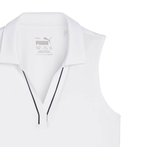 Puma Cloudspun Piped Sleeveless Girls Golf Polo