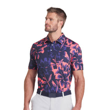 Load image into Gallery viewer, Puma Mattr Broken Flower Mens Golf Polo - Deep Nvy/Peach/XXL
 - 1