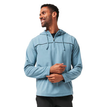 Load image into Gallery viewer, TravisMathew Travel Bliss Mens Hooded QZ Pullover - Captains Blue/XL
 - 1
