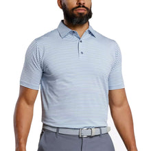 Load image into Gallery viewer, FootJoy Emory Stripe Lisle Mens Golf Polo - Skyway/Denim/Wt/XL
 - 2