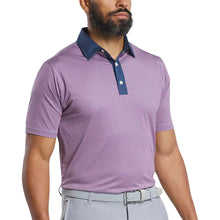 Load image into Gallery viewer, FootJoy Lattice Print Lisle Mens Golf Polo - Denim/Pk Lm/Sky/XL
 - 1