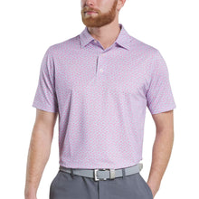 Load image into Gallery viewer, FootJoy Floral Sketch Print Lisle Mens Golf Polo - Pk Lemnd/Skyway/XL
 - 1
