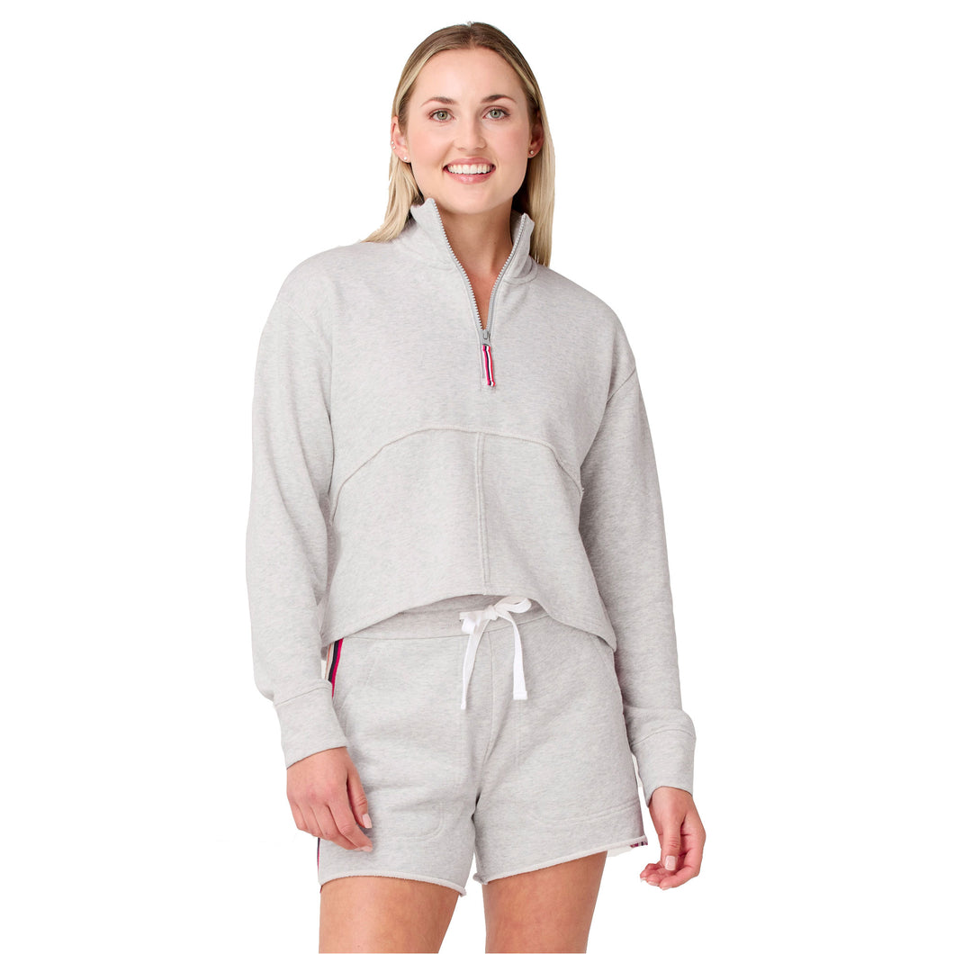 Krimson Klover Holly Womens Half-Zip Pullover - Lt Hthr Grey/L