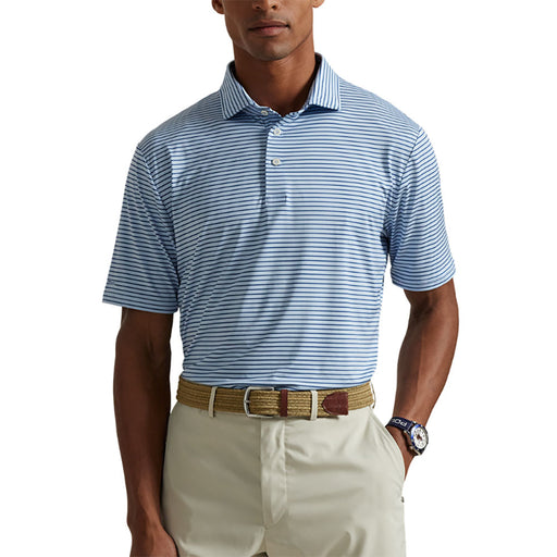 RLX Polo Golf Featherweight AF Blue Mens Golf Polo - Offc Bl/Old Ryl/XL