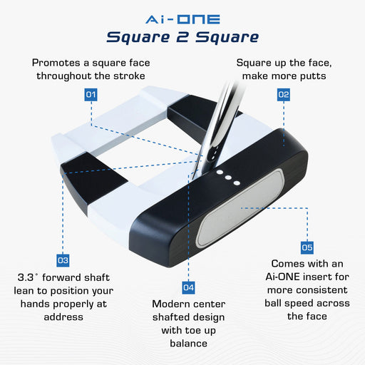 Odyssey Square 2 Square Jailbird RH Mens Putter