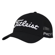 Load image into Gallery viewer, Titleist Tour Performance Mesh Mens Golf Hat - Black/White/One Size
 - 1