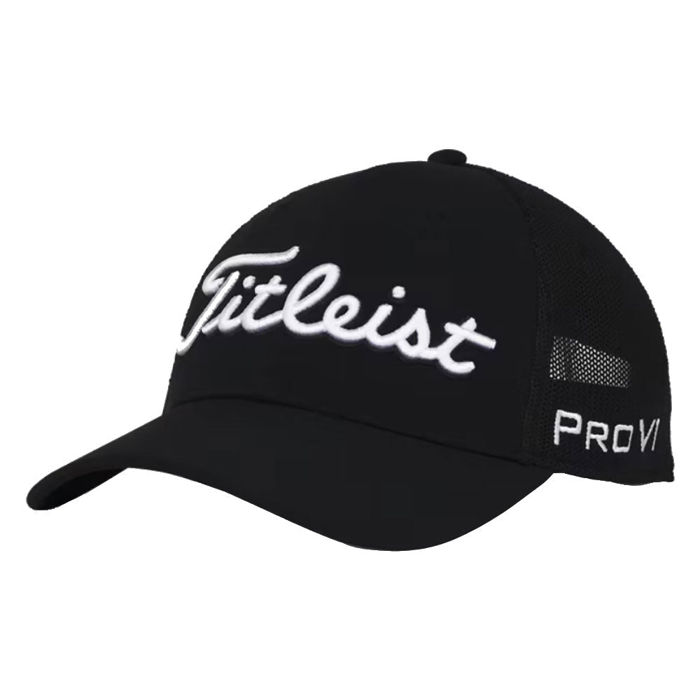 Titleist Tour Performance Mesh Mens Golf Hat - Black/White/One Size