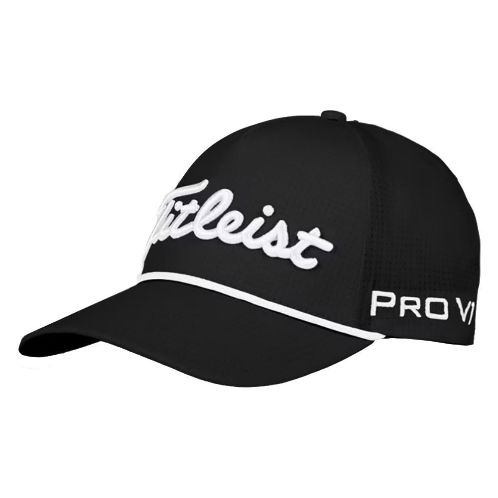 Titleist Tour Rope Mens Golf Hat - Black/White