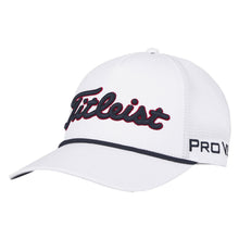 Load image into Gallery viewer, Titleist Tour Rope Mens Golf Hat - White/Navy/Red
 - 7