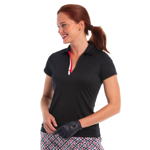 EP New York Crossover Placket Capsleeve Womens Golf Polo